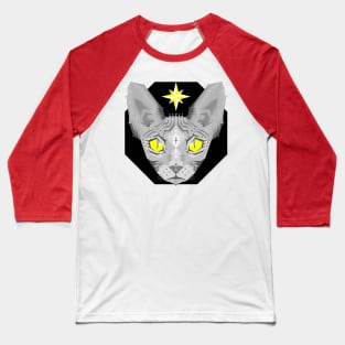 Silver Sphynx Cat Baseball T-Shirt